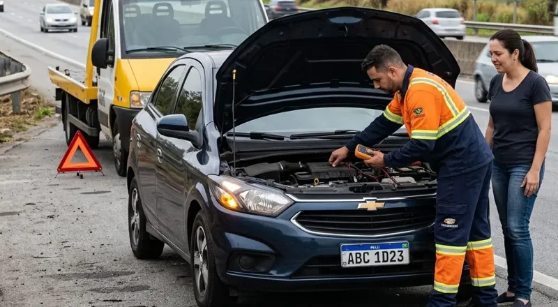 Auto socorro 24h em Ribeirão das Neves – pane elétrica, mecânica e bateria fraca
